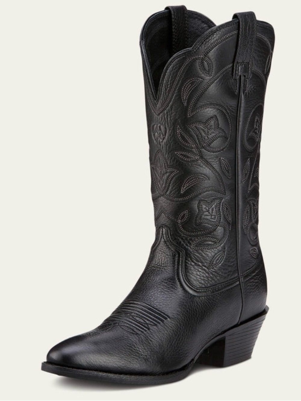 Ariat Black Embroidered Western Riding Boot